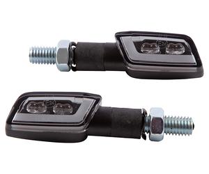 Highsider Formular-TS LED turn signals, pair tinted glass, pair, black
