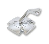 Highsider handlebar end mirror IRON CROSS, chromed