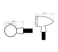Highsider 255-015 Rear Light Silver