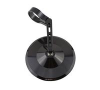 HIGHSIDER MONTANA 2 handlebar end mirror, short, piece | Black Anodized Aluminum Mirror Round 102mm Diameter for 7/8" and 1" Handlebars 1pc 2 Reducing Sleeves