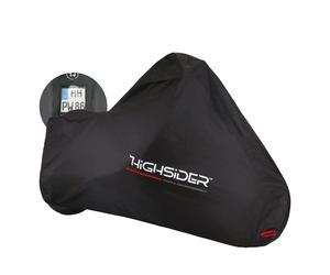 HIGHSIDER Outdoor tarpaulin, license plate window, black, size L