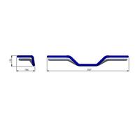 HIGHSIDER pro handlebar kit Flat Track L14, Ø25.4 mm with brake line, H-D Nightster, 22-, silver