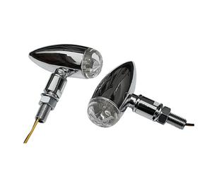 Highsider Pro Micro Bullet LED Turn Signal Approved E-Chromed/Translucent Pair