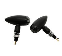 Highsider Pro Micro Bullet LED Turn Signal Black/Translucent Pair For Motorcycle