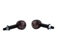 HIGHSIDER smart Arizona Bulb Mini Indicator Body Black / Lens Smoked (Pair), Front & Rear