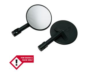 HIGHSIDER smart Bar End Mirror Black Round (Pair)