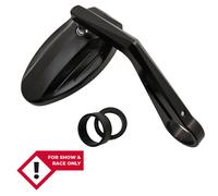 HIGHSIDER smart Bar End Mirror Ferrara Black With Milled Grooves (1pc), black