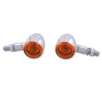 HIGHSIDER Smart Bullet Light Bulb Indicator Body Chrome / Lens Orange (Pair), Front & Rear, yellow