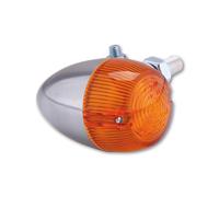 HIGHSIDER Smart Bullet Light Bulb Indicator Body Silver / Lens Orange (1pc), Front & Rear