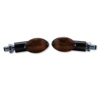 HIGHSIDER Smart Cateye Bulb Mini Indicator Body Black / Lens Smoked (Pair), Front & Rear