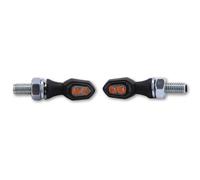 HIGHSIDER Smart Crumb LED Indicator Body Black / Lens Smoked (Pair), Front & Rear, black