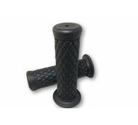 HIGHSIDER smart Custom Diamond Style Grip Rubber Black 1 Inch (Pair), black