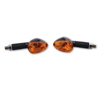 HIGHSIDER Smart Little Duke Bulb Indicator Body Black / Lens Orange (Pair), Front & Rear, black