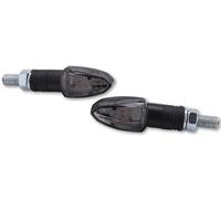 HIGHSIDER Smart Lizzard LED Indicator Body Black / Lens Smoked (Pair), Front & Rear, black