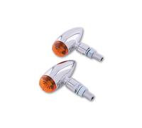 HIGHSIDER Smart Micro-Bullet Bulb Indicator Body Chrome / Lens Orange (Pair), Front & Rear, yellow