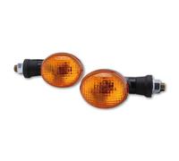 HIGHSIDER Smart Mini Bulb Indicator Body Black / Lens Orange (Pair), Front & Rear
