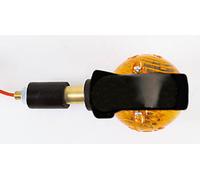 HIGHSIDER Smart Ochsenauge Bulb Bar End Indicator Body Black / Lens Orange (Pair), Front & Rear