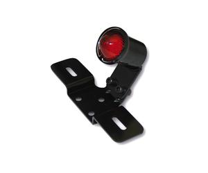 HIGHSIDER smart Old School Type 3 LED TailLight With Number Plate Holder Black E-Approved (1pc), black