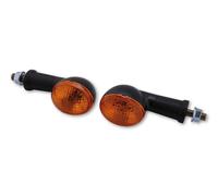 HIGHSIDER smart Oval Bulb Mini Indicator Body Black / Lens Orange (Pair), Front & Rear