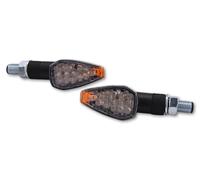 HIGHSIDER Smart Peak LED Indicator Body Black / Lens Clear (Pair), Front & Rear, transparent
