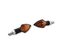 HIGHSIDER Smart Rock Bulb Mini Indicator Body Black / Lens Orange (Pair), Front & Rear