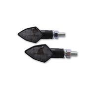 HIGHSIDER Smart Rock LED Indicator Body Black / Lens Smoked (Pair), Front & Rear