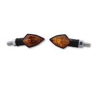 HIGHSIDER Smart Rock Bulb Mini Indicator Body Black / Lens Orange (Pair), Front & Rear