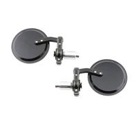 HIGHSIDER smart Bar End Mirror Black Round (Pair), black