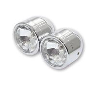 HIGHSIDER smart Set with 2 Headlights Chrome High Beam And Dipped Beam, E-Approved (pair), black