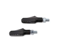 HIGHSIDER Smart Shorty-Fin LED Indicator Body Black / Lens Smoked (Pair), Front & Rear, black