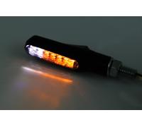 HIGHSIDER smart Shorty Fin LED Indicator/Position Light Black/Smoke 2in1, E-Approved (Pair)