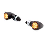 HIGHSIDER Smart Sixteen-Bullet LED Indicator Body Black / Lens Smoked (Pair), Front & Rear, black