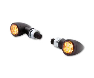 HIGHSIDER Smart Sixteen-Bullet LED Indicator Body Black / Lens Smoked (Pair), Front & Rear, black