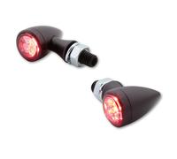 HIGHSIDER smart Sixteen Bullet LED TailLight/Indicator Black/Smoke 3in1, E-Approved (Pair), black