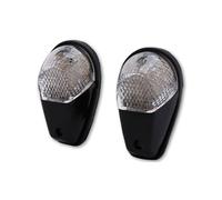 HIGHSIDER Smart Verkleidungsblinker LED Indicator Body Black / Lens Clear (Pair), Front & Rear, black