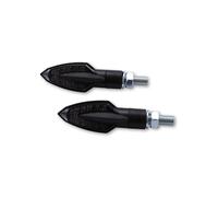 HIGHSIDER Smart Vinci LED Indicator Body Black / Lens Smoked (Pair), Front & Rear, black