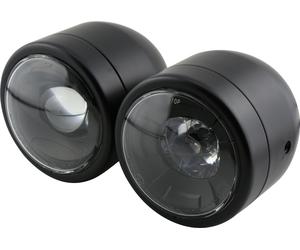 Highsider Twin LED main headlights Pair, matt black