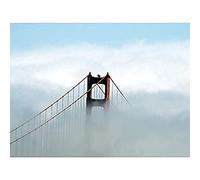 Highsmith Golden Gate Bridge Fog Photo Art Print Canvas Premium Wall Decor Poster Mural