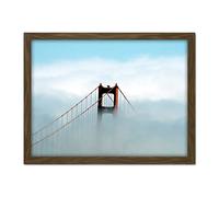 Highsmith Golden Gate Bridge Fog Photo Artwork Framed Wall Art Print 18X24 Inch