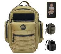 HighSpeedDaddy Baby Diaper Backpack - Military-Grade, Waterproof Men's Backpack - Baby Diaper Travel Bag for Dads & Moms, Coyote Brown (32 Liters), (32L) US, Classic