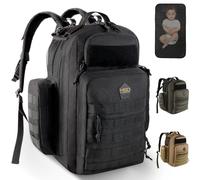 HighSpeedDaddy Baby Diaper Bag Backpack PLUS Diaper Changing Mat & Organizers - High Grade Multi-Purpose Bag for Dads & Mom, Black, L