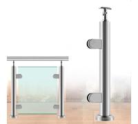 HighStrength Glass Railingfor Round Posts Garden Railing System Glass Terrace Railing Durable Post Mounts for Outdoor and Indoor Use.