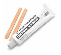 HighTechCOM 2W/mK Thermal Adhesive Liquid 100 g Plus 2 x Heat Pipe 110 x 8 x 3 mm - Ultimate Heat Sink Adhesive for Heatsink, LED, RAM, GPU & Power Electronics, Silicone with Aluminium Components
