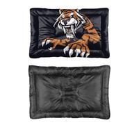 Hightopup Angry Tiger with Long Fangs Dog Bed, Dogs Bed Dog Cushion Non Slip Bottom Cosy Waterproof Mattress Multi Scenario Bedding Gift Printed Medium 60 X 45 cm