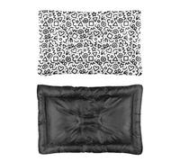 Hightopup Black Geometric Lines Dog Bed, Dogs Bed Dog for Crate Non Slip Bottom Soft Crate Washable Multi Scenario Pet Bedding Gift Printed Cat Large 60 X 45 cm