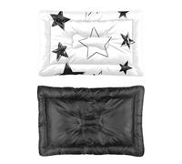 Hightopup Black Star Cat Mat Bed Non Slip Bottom Portable Pet Bed Waterproof Kennel Pad Crate Accessories Multi Scenario Multi Model Pet Gift Printed Car Dog Mat 36× 24 Inch