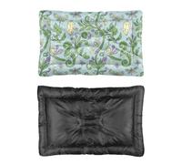 Hightopup Blue Dragonfly and Crystal Dog Bed, Dog Crate Bed Crate Non Slip Bottom Soft Large Waterproof Beds Multi Scenario Furniture Gift Printed Medium 90 x 60 cm