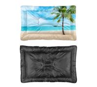 Hightopup Blue Sky Sea Tree Dog Bed, Cat Beds Dog Bed for Car Boot Non Slip Bottom Settle Mat Portable Waterproof Multi Scenario Bedding Gift Printed Pet 90 X 60 cm