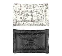 Hightopup Botanical Line Dog Bed, Dog Mat Cushion Bed Non Slip Bottom Warm Beds Medium Washable Multi Scenario Pet Bedding Gift Printed Cat Beds 90 x 60 cm