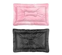 Hightopup Bright Pink Abstract Curve Dog Bed, Pet Bed Dog Mats Non Slip Bottom Flat Waterproof Multi Scenario Pet Bedding Gift Printed Medium Dogs 60 X 45 cm